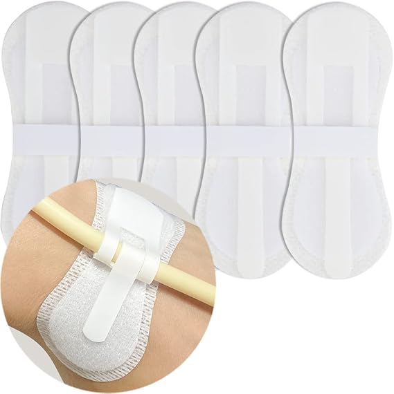 Feeding Tube Pads for PegGJ Tube Stomach Stabilizer Accessories Abdominal Support Holder Fixation Adhesive Stickers Patch Individually Packed for Kids Child Pack of 5