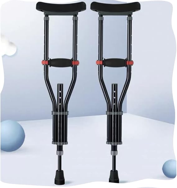Youth Crutches, Lightweight Underarm Crutches for Kids, Girls/Boys Walking Axillary Crutch, Adjustable Height to 3'2"-4'4", Fracture Rehabilitation Exercises