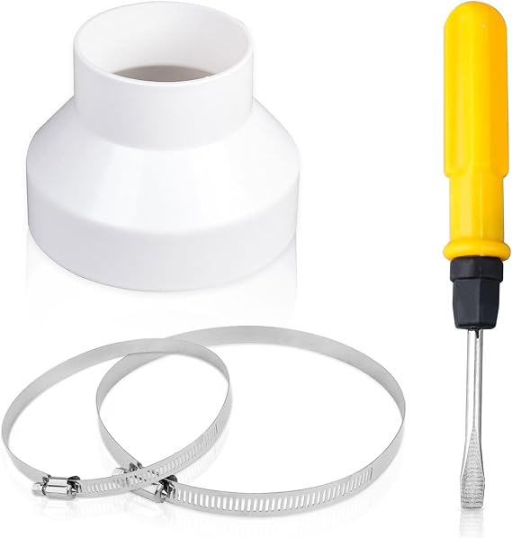150mm to 100mm Reducer Round Ducting Reducer mit Stainless Hose Clips