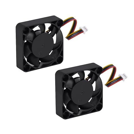 GeeekPi 2-Pack PWM Cooling Fans for Raspberry Pi - 40x40x10mm Speed Adjustment Fans