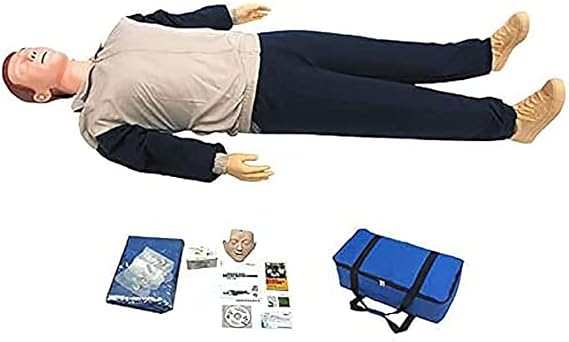 Professional Adult Training Manikin, Resuscitation Manikins, Full Body CPR Training Manikin Simulator Dummies With Medical Accessories Chest Compressions Training Model First Aid Resuscitation Dummy