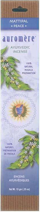 Auromere Ayurvedic Incense, Mattipal (Peace)
