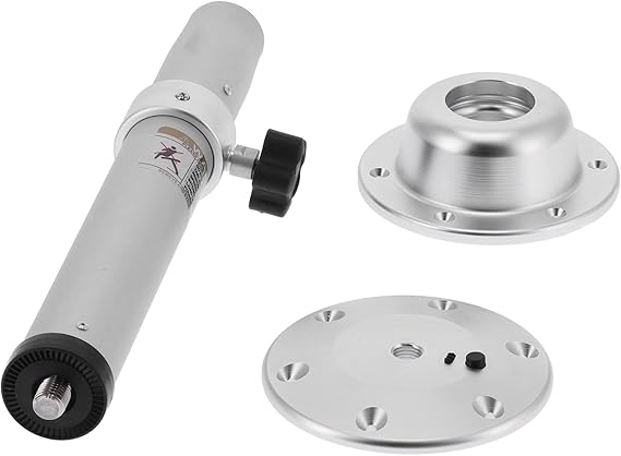 Tbest Removable Table Leg Campervan,Campervan Table Leg Kit,19.3‑28.3in Table Pedestal Kit Adjustable Silver Pillar with Mount Base Parts Universal for Caravan Motorhome Yacht, (Tbestw54dqnohtp)
