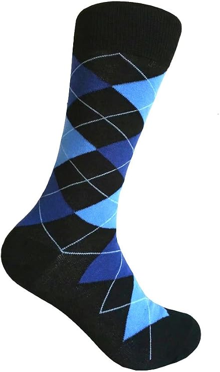 Men's Argyle Mid Calf Dress socks,One Size Fits Most Men Sock Size 10-13.
