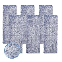 6 Pack Microfiber Dusting Pad Replacement for Bona Family of Mops, Washable & Reusable 18.3 x 6.1 Inch Mop Replacement Pads for Hardwood and Multi-Surface Floors Cleaning Head, Wet/Dry Mop