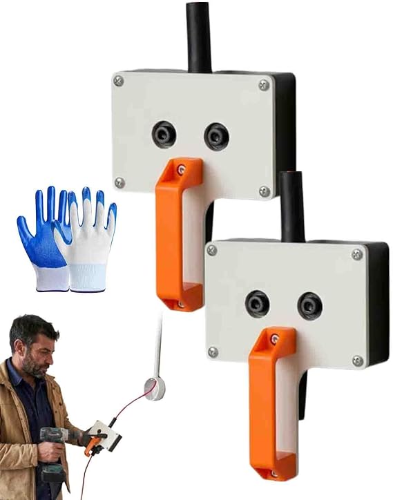 Efficient Cable Pulling Tool - 2026 Professional electric Cable Puller for 6mm Electrical Wires, Drill Powered Automatic Wire Threading Tool for PVC & Metal Pipes, Wiring Just Got a Lot Easier (2PCS)