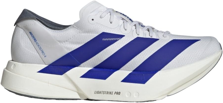 adidas Mens Asizero Adios Pro 4 Running Sneakers Shoes - White