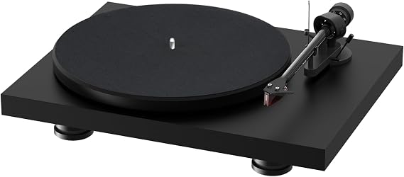Pro-Ject Debut Carbon EVO, Audiophile turntable with Carbon Fiber tonearm, Electronic Speed Selection and pre-mounted Ortofon 2M Red phono cartridge (Satin Black)