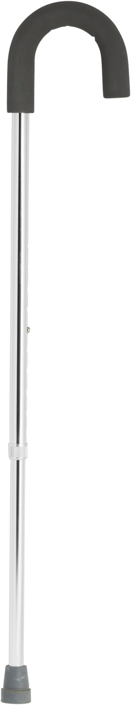 Drive Medical Round Handle Aluminum Walking Cane with Foam Grip, Silver