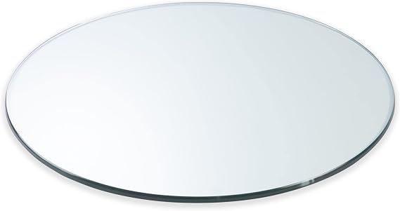 38" Round 1/4" Thick Glass Table Top with Flat Polished Edge and Tempered