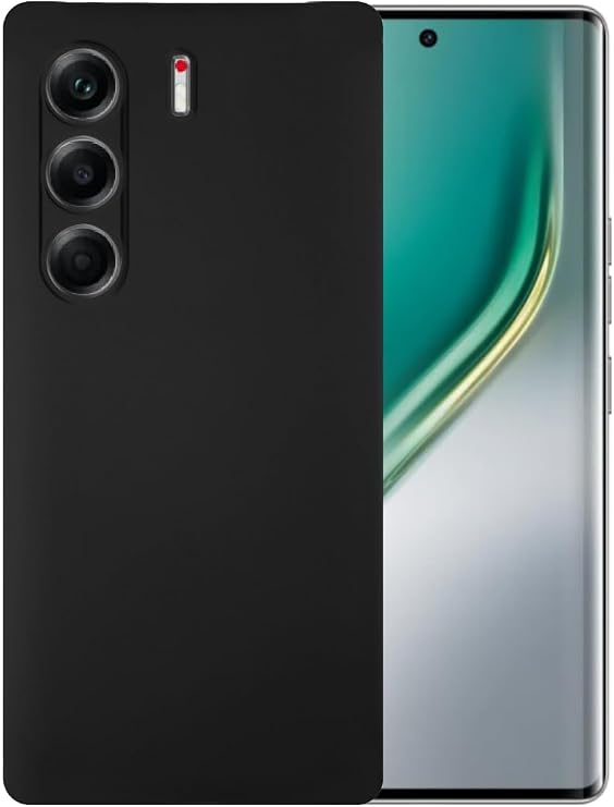 Tecno Camon 40 Pro 5G ile Uyumlu Kılıf İnce Sıvı Silikon Tam Koruma Yumuşak Jel Silikon Kapak - Siyah