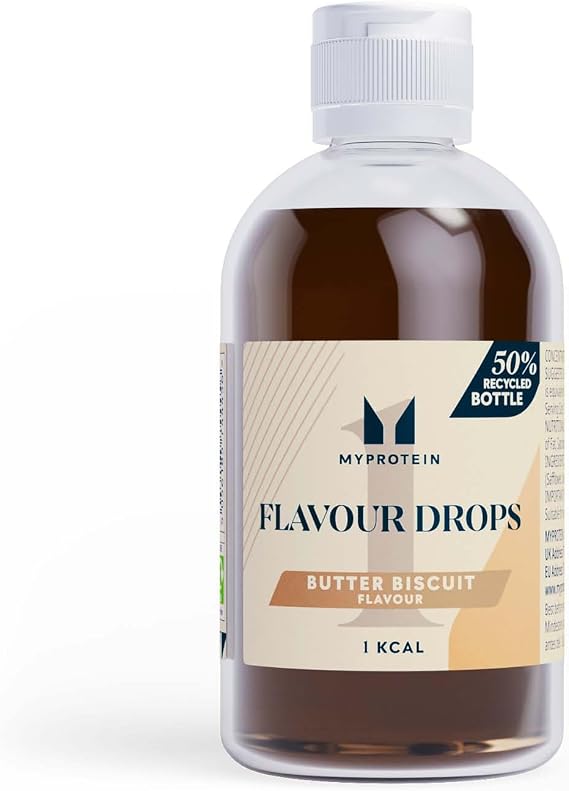 Myprotein FlavDrops Liquid Sweetener | Natural Flavour Enhancer for Protein, Oats, Coffee & More | Sugar-Free & Easy to Mix | Butter Biscuit 50 Millilitre