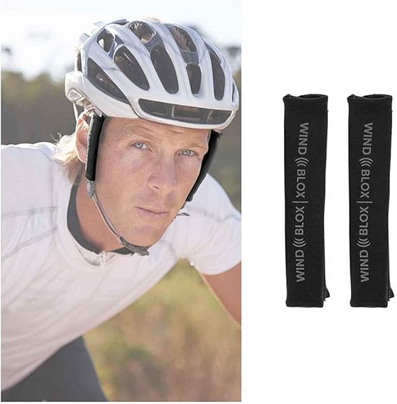 Wind-Blox Pro Helmet Attachment, Wind Noise Blocker Helmet Accessory, Noise Reduction Biking and Cycling Gear, Noise Block Helmet Add-On with Adjustable Straps
