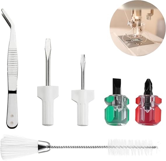 TIEGUANJIA Sewing Machine Cleaning & Maintenance Kit | All-in-One Repair Accessories withl Brushes, Mini Screwdrivers & Tools | Portable Sewing Machine Care Set for Home & Professional Use