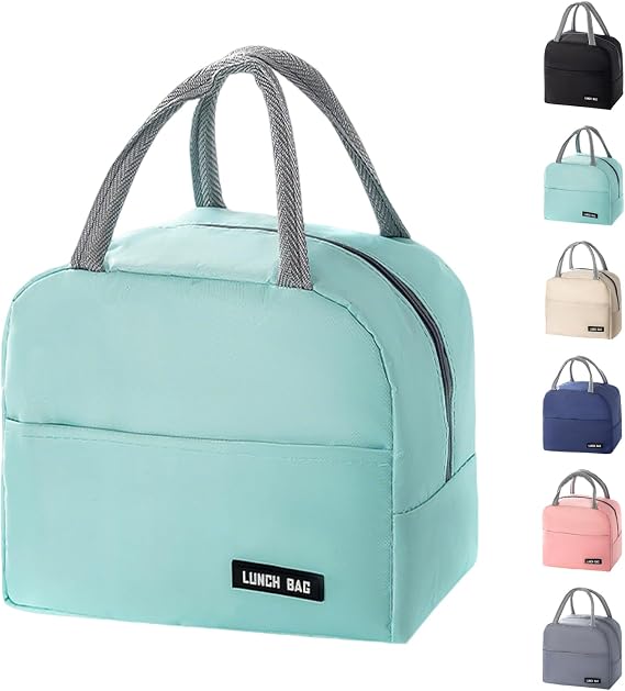 SUOXU Insulated Lunch Bag for Men Women Kids Cool Bag- Reusable Thermal Food Bag Ice Pack with Leak-Proof Liner, Cooler Tote for Work, School, Picnic & Travel (5L - Light Green)