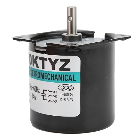 Ac Synchronous Motor, 14W Permanent Magnet with Bracket Synchronous Turntable Motor Electric Turntable for Micro Machinery and Robotics (10rpm/min AC110V)