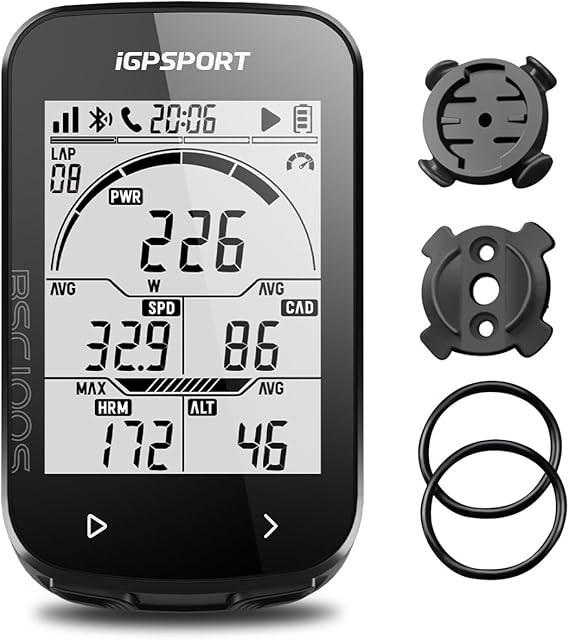 iGPSPORT BSC100S GPS Bike Computer Wireless, 2.6'' LCD Display 40H Rechargeable Waterproof Cycling Computer Bluetooth ANT+
