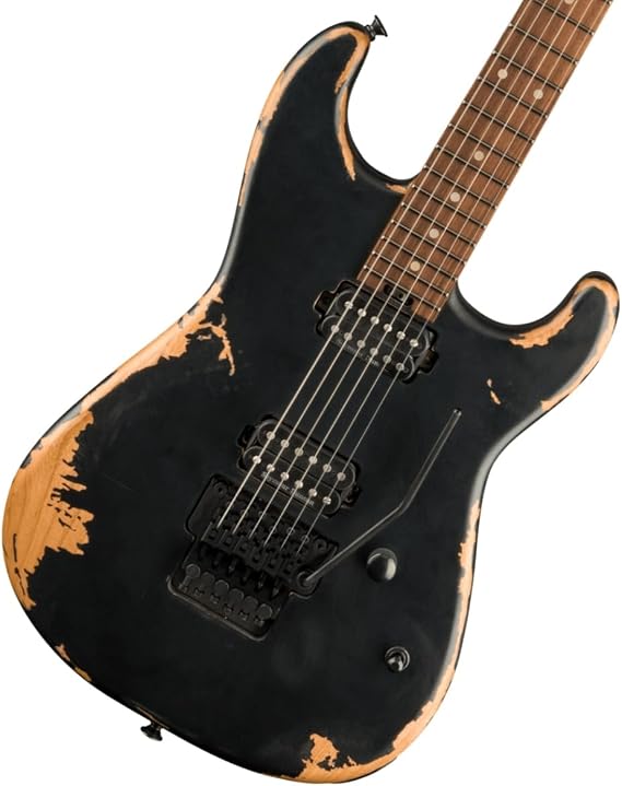 Charvel Pro-Mod Relic San Dimas Style 1 HH FR PF Electric Guitar - Weathered Black | Weathered Black
