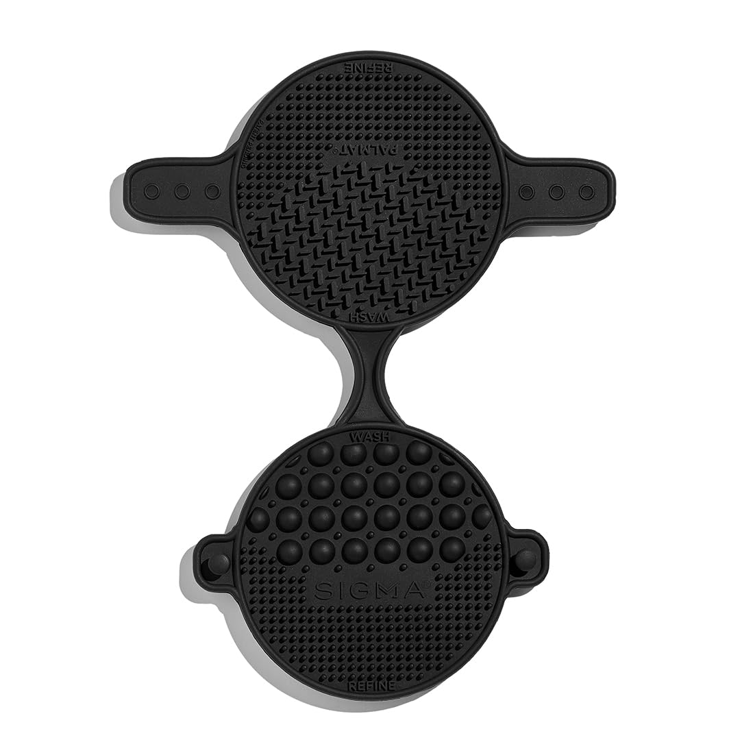 Sigma Beauty - Palmat - Makeup Brush Cleaner - Perfect for Travel and Travel - Palm Size - Black