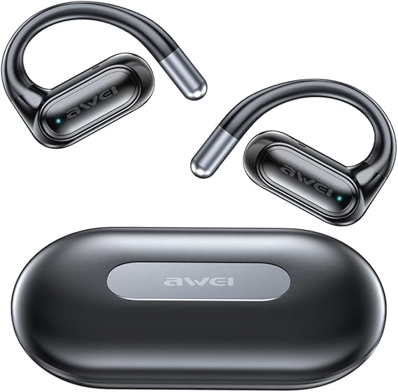 AWEI T93 Wireless Over Ear Earbuds Bluetooth Headphones 42hrs Play Back Sport Earphones IPX6 Waterproof Over-Ear Buds with Earhooks Built-in Mic Headset for Workout Suitable for TV,Mobile,Laptops