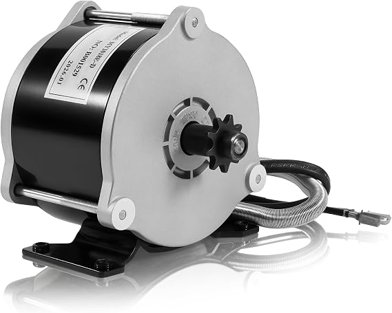 MY1018E-D Gear Reduction Electric Motor 36V 500W Compatible with Razor Crazy Cart XL Versions 1+,with 9-Tooth Chain Sprocket & Mounting Bracket
