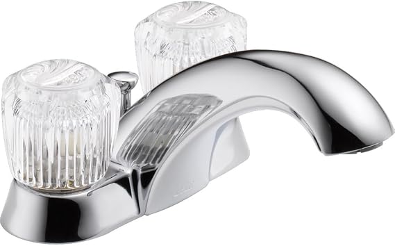 Delta Faucet 2522LF-MPU Classic Two Handle Centerset Bathroom , Chrome, 5.25 x 6.25 x 5.25 inches