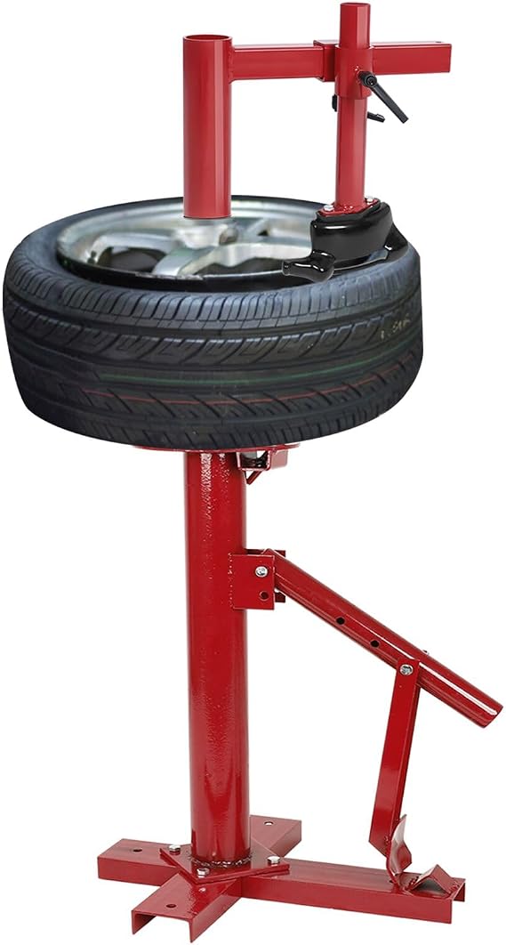 Portable Manual Tire Changer with Duck Head Adapter Kit for 8" - 16" Car Tires