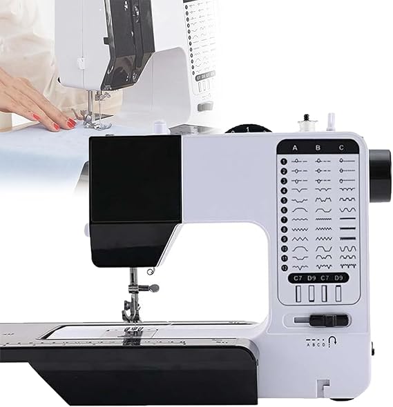 Portable Automatic Sewing Machine with 38 Stitches, 12 Functions for Beginners & Professionals, Handles 6-8 Layers Thick Fabric