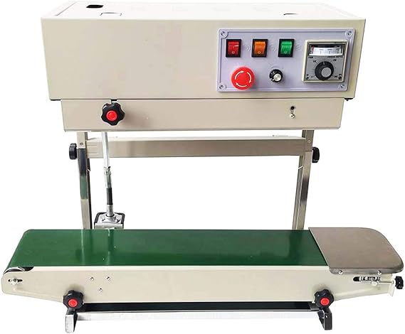 Continuous Band Sealer Machine Automatic Horizontal Plastic PVC Bag Band Sealing Machine 110V (FR880 Vertical)