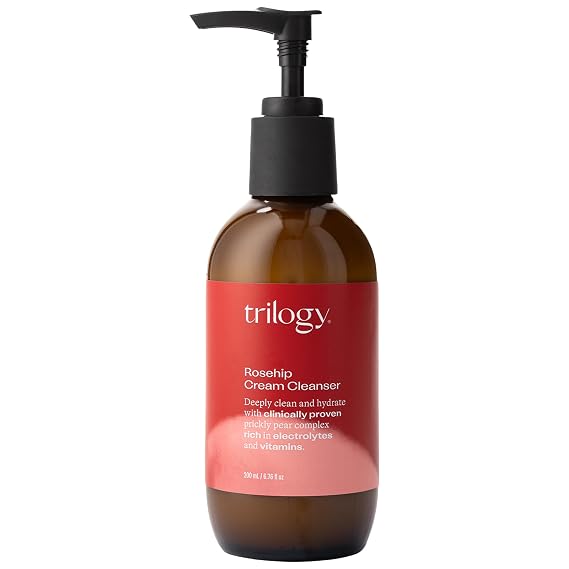 Trilogy Rosehip Cream Cleanser with Prickly Pear Complex, 6.76 Fl Oz