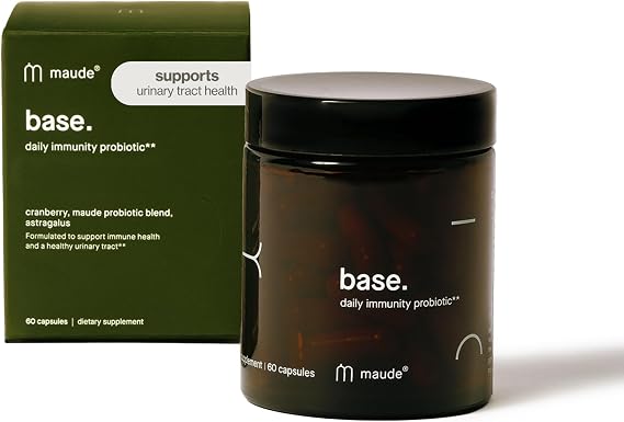 MAUDE Base - Daily Probiotics for Digestive Health & Immune Support - Promote Urinary Tract Health & Nurture Your Gut Microbiome - with Zinc, Vitamin C & PaCran Cranberry Extract (60 Capsules)