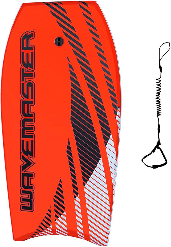 Ultimate WaveMaster Pro 44" Bodyboard for Adults, EPS Core & Wrist Leash