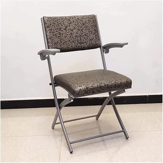 Comfortable Folding Chairs Portable Folding Chair Comfortable Foldable Chair Upholstered Seat with Arms Ergonomic Back Chair Leather Camping Chair Practical