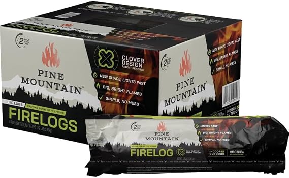 Pine Mountain Traditional Firelog, 2-Hour Burn Time, 1 Log