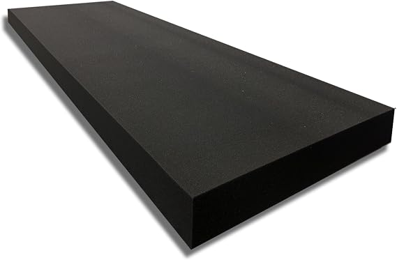 FoamTouch 2" Thick, 36" Wide x 80" Long Charcoal High Density Foam, Charcoal Foam Ideal for Couch Cushion, Bench Cushion, Seat Replacement, Wheelchair Seat Cushion and More