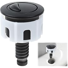 Toilet Flush Button, 1 Pack Black Toilet Flush Buttons Replacement, Durable Toilet Push Button Flush Replacement, Universal Toilet Button for Most Cistern Tanks