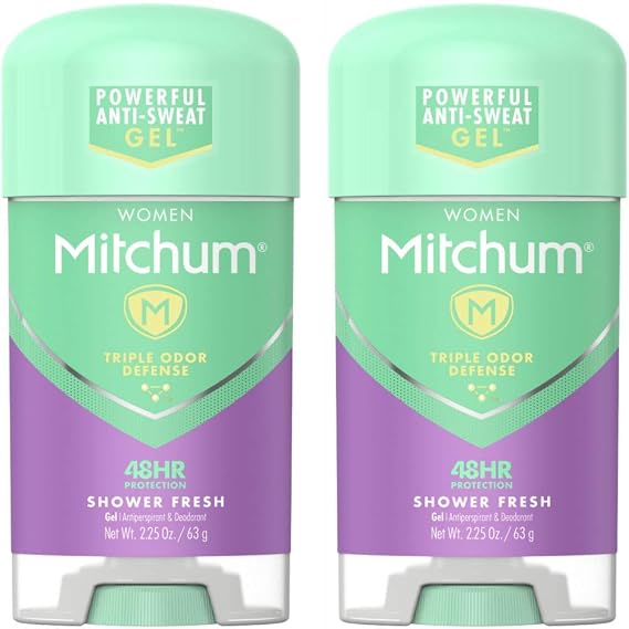 Mitchum for Women Clear Gel Antiperspirant & Deodorant-Shower Fresh-2.25 oz, 2 pk