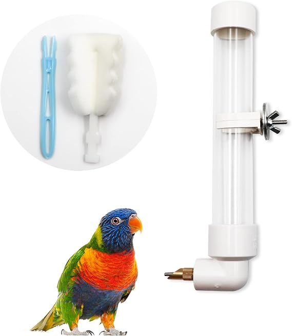 Automatic Bird Water Bottle - No Drip Hanging Drinker for Small Pets Birds Parrots Parakeets Finches Cockatiels