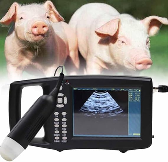 Ultrasound Scanner Machine, B-Ultrasound Pregnancy Tester at home ultrasound machine for pregnancy for Shepherd and Pig - Can Estimate Number of Fetuses, Fetal Heartbeat with 3.5Mhz Probe