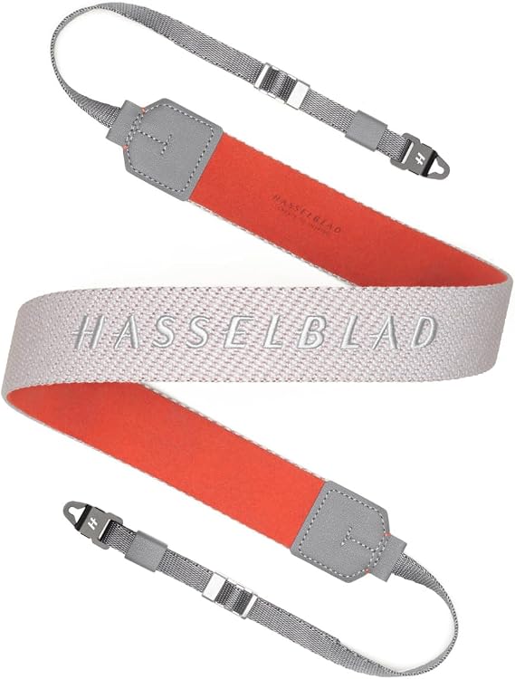 Hasselblad Adjustable Vandra Camera Strap, Gray | Oceanic fabric with Alcantara lining and quick-adjust buckle for exploration, photography and travel