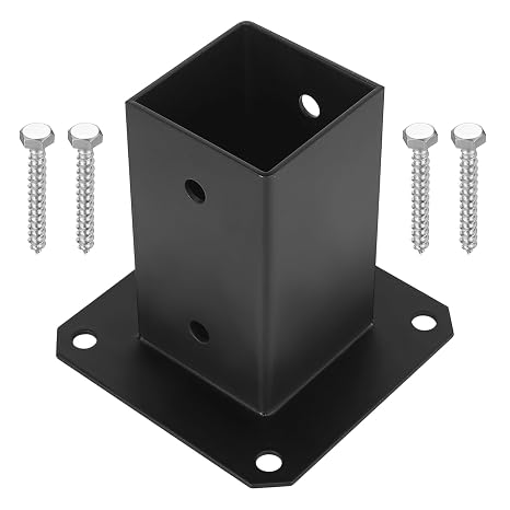 McBlast 1 Pc Bolt Down Square Fence Post Base 80x80x150mm