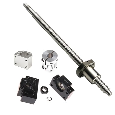 1 Set Anti Backlash Ballscrews SFU1605-250mm + DSG16H Ballnut Housing + 6.35x10mm Couplers + BK/BF12 End Support, Ball Screw RM1605 Length 9.8 inch/250mm with End Machined