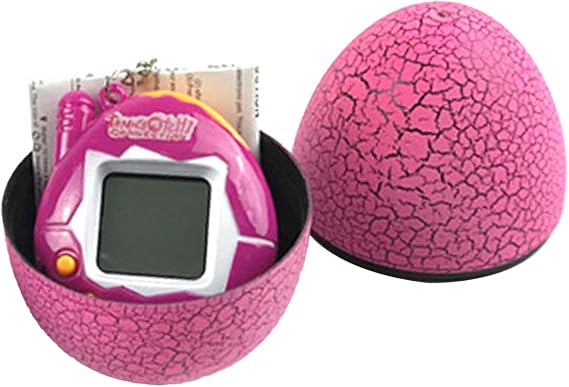 Electronic Virtual Pet Game Machine in Egg-Shaped Portable Toy for Kids & Interactive Digital with Sound & Light Effects,