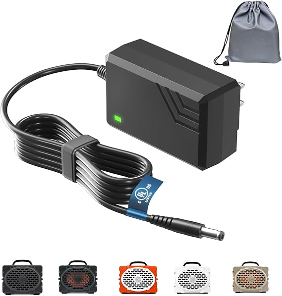 Superer Charger for Turtlebox Gen 3 & Gen 2 Speaker Tested for Secure Charging, UL Safety Certified, 15V 6ft Rugged Outdoor Replacement Charging Cord with LED Indicator & Waterproof Pouch