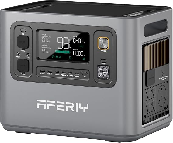AFERIY 2048Wh Portable Power Station 3000W Solar Generator for Home & Camp
