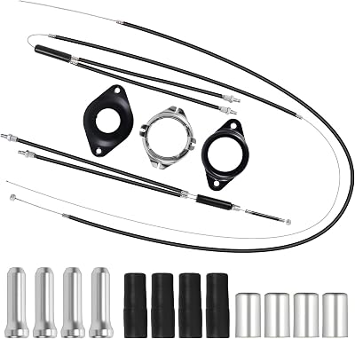 BMX Bike Gyro Brake Cables Front  Rear Upper  Lower with Spinner Rotor Complete Set, BMX Bicycle Brake Lines Set Cable Wire&Housing -Stable,Flexible for Most Gyro Systems and 20Bikes,Professional