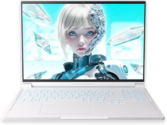 Cutesliving Thunderobot Hunter Blade S Gaming Laptop with AMD Ryzen 9 9850HX GPU, GeForce RTX 5070 8GB GDDR7, 16-inch 2.5K 240Hz Display, 16GB DDR5 RAM, 1TB SSD,Wi-Fi 6E, Win 11 Home (Sky Blue)