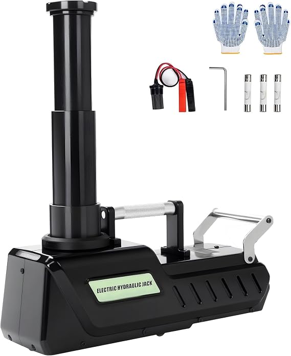 15 Ton Electric Hydraulic Car Jack,12V DC Electric Floor Jack with LED | Portable Electric Jack Kit for Tire Changing & Garage Repair,Fits SUV,Van,Truck and RV Vehicles
