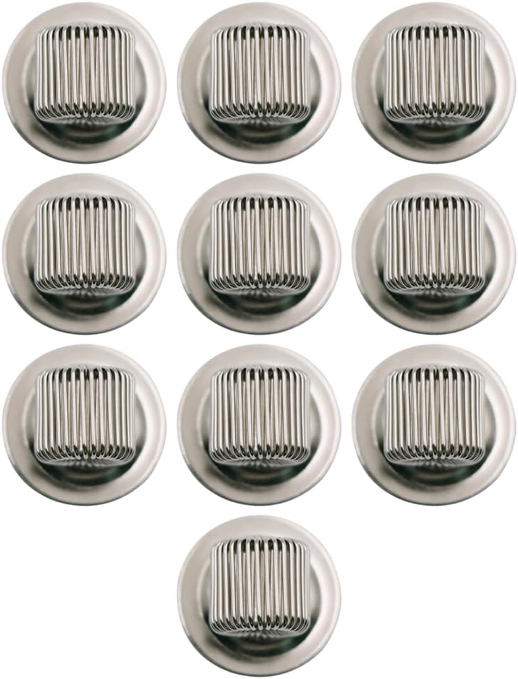 10 Pieces Self-Adhesive Metal Pen Holders Pen Pencil Organizer Clips Spring Coils Design for Refrigerators Tablets Whiteboards Boards Silver