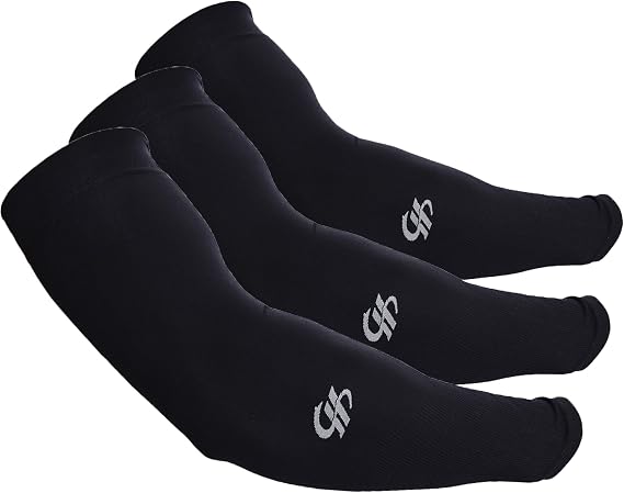 HOPESHINE Cooling Compression Arm Sleeves UPF50+ UV Protection for Men Women Cycling Driving Outdoor Tattoo Cover Up 3-Pairs